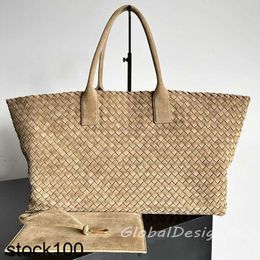 high quality suede leather shopping men shopper Summer Maxi Women designer Tote bag knitting Carrying handbag bag handle Large capacity hand straw Beach bags Purse