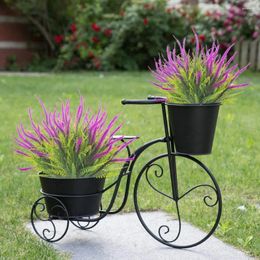 Decorative Flowers 6Pcs Artificial Plants Realistic Looking UV Resistant No Watering Garden Greenery Decoration