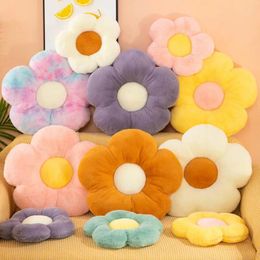 Pillow 35/50cm Soft Colourful Cute Throw Stuffed Plush Daisy Flower Shape Nap Office Chair Bedroom Floor Winter Thick