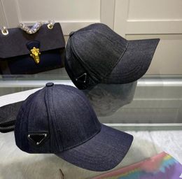 Designer Ball Caps Casual Cap Deep Denim Street Fashion Hats for Woman 2 Colour Solid Cowboy Dome6980985