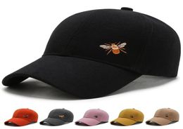 high quality Embroidered bee Baseball Cap Unisex Cotton Outdoor Sun Hat Adjustable Hip Hop Caps Classic Women Panel Sport Hat2914494