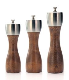 Premium Beech Wood Pepper Mill Precision Carbon Steel Rotor Use for Peppercorn Sea Salt Black Pepper and More Kitchen Tools6686216