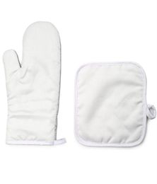 Sublimation DIY White Blank Canvas Bakeware Oven Mitts Pot Holder for Kitchen Cooking Bakinga592387012