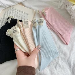Women Socks Fabric Standard Women's Mid-tube Stockings Combed Cotton Spring And Summer Thin Breathable Colour Sports