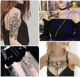 Small Full Flower Arm Temporary Waterproof Tattoo Stickers Deer Cat Owl for Women Men Body Art6957597