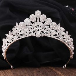 Tiaras Gold Silver Color Crystal Crown For Women Girls Wedding Elegant Luxury Bridal Princess Peacock Tiaras Party Hair Jewelry