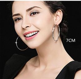 Hoop Huggie 925 Sterling Silver Earrings Hoop Earrings Big Earrings for Women Platinum plated Ear Rings 2211081218476