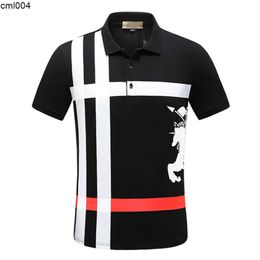 Mens Polo Shirt Designer Man Fashion Horse t Shirts Casual Men Golf Summer Polos Embroidery High Street Trend Top Tee Asian Zei6