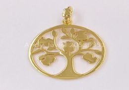 Vermeil Bear Good Vibes Tree Pendant Authentic 925 Sterling Silver pendants Silver Fits European Style Gift Andy Jewel 018114580667983753