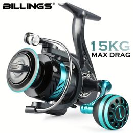 BILLINGS DK 1000~7000 Series5.2 1 Gear Ratio22LB Max DragCNC Metal SpoolSpinning Fishing ReelFor Freshwater Saltwater 240417