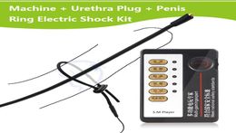 positive negative electrodes Electric shock pulse Silicone Penis ring Urethral Plug Urethra Plug cables Host Machine Kit4973398