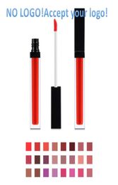 No Brand Transparent square tube lip gloss Matte Metal Colour liquid lipstick Waterproof long Lasting lipgloss accept your logo4494481