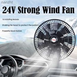 Electric Fans Thaicool 24V electric car fan with adjustable speed oscillation cooling fan with clip suitable for family wagonWX