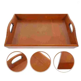 Plates Tray Bread For Eating Decor Table Cup Storage Tea Serving Fruit Dessert Decorate Wood Snack