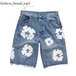 Jeans Shorts Men Designer Women Denim Teara Short Jean For Mens Luxury High Qulity Straight Holes Tight Flower Denim Shorts Hip Hop Street Black Pants Clothing 1104