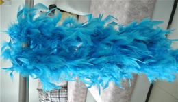 20pcs 200cmpcs turquoise Feather Boas 40gram Chandelle Feather Boas Marabou Feather Boa for costumes decor party su7745215