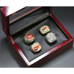 Band Rings Nhl 1997 1998 2002 2008 Detroit Red Wings Championship Ring 4pcs Set Duo9