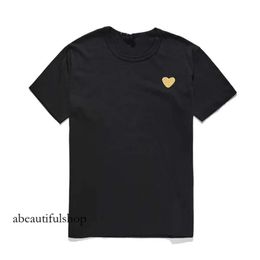 Play Mens T Shirt Designer Cdgs Embroidery Red Heart Commes Des Shirt Casual Women Shirts Badge Quanlity Summer Loose Oversize Tee 504