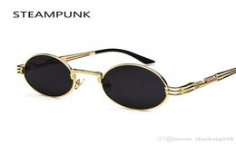 Steampunk Designer sunglasses Men Metal Round Shades Male Clear Sun Glasses For Women Hip Hop Steam Punk Sunglasses For Women Pink8909426