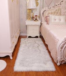 Plush carpet bedroom fur imitation wool bedside sofa rectangular blanket washable seat dressing table cushion34560361109404