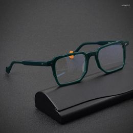 Sunglasses Frames Vintage Acetate Square Eyeglass Men Hand Made Retro Glasses Frame Women Optical Myopia Prescription Eyeglasses Eyewear