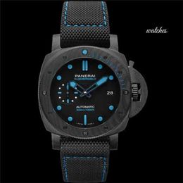 Men Watches Fashion Luxury Waterproof Multifunction Watch Penerei Submarine Series PAM00960 Watch Carbotech Carbon Fibre Composite Material Mens Watch Machiner
