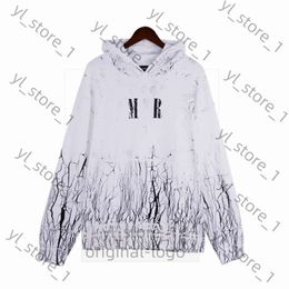 AM hoodie Designer Clothing Mens Sweatshirts Amirir New Sky Star Cashew Nut Print Casual Loose American High Street Hooded Mens Womens Sweater Coat