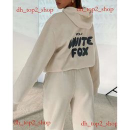 white foxx shirt White Designer Tracksuit Piece Set Women Mens Clothing Set Sporty Long Sleeved Pullover Hooded Tracksuits Spring 4242 white foxs Hoodie