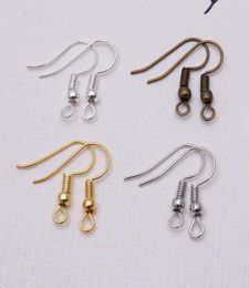 DIY Earrings Hooks Whole High Quality Vintage Fashion Alloy Bead Spring Earring Hook Jewellery Findings Components LP0024940957