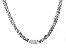 8mm Silver Colour Miami Curb Cuban Link Chain For Men Jewellery 740 Inches Stainless Steel Neckalce Or Bracelet Chains2372170
