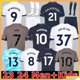 Soccer Jerseys Men Kids 23 24 Son 2023 2024 Jersey Football Shirt Third Maddison Lloris Romero Perisic Kusevski Bentancur Kane Richarl Dhzeo