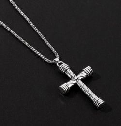 Vine Goth Pendant Necklaces Jewelry Charm Antique Silver Color Religious Necklace Women Men Chains9981014
