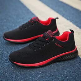 Running Shoes Single Mesh Breathable Reflective Movement Men Shoes Wear-resistant Lightweight Men Sneakers Black 3546454