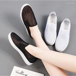 Casual Shoes Summer Women's Mesh Flats Female Breathable Sneakers Women Walking Ladies Slip On Elastic Sport Comfort