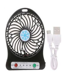 Portable LED Light Mini Fan Air Cooler Mini Desk USB Fan Third Wind USB Fan Rechargeable ABS Portable Office Outdoor Home 2207192743151