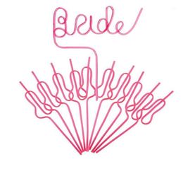 Hen Party Team Bride Straws Bachelorette Favours Straw For Decorations Supplies Disposable Dinnerware1872058