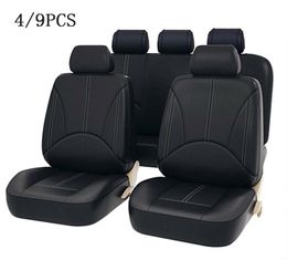 Auto Car SUV Seat Covers Full Set Front Rear Back Headrest Protector Case 9pcs 4pcs4480217