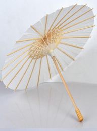 60pcs Bridal Wedding Parasols White Paper Umbrellas Chinese Mini Craft Umbrella Diameter 20304060cm3873029