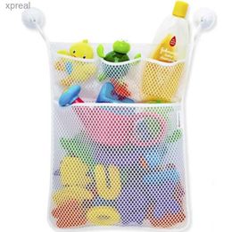 Bath Toys Baby shower toy storage bag bathroom mesh bag baby shower toy organizer with suction cup swimming pool sand rack storage bagWX