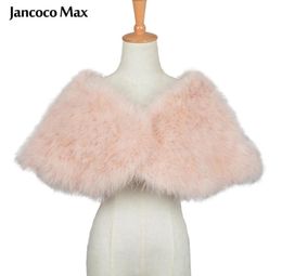 Scarves 2021 Women Real Ostrich Feather Fur Shawl Fashion Style Natural Shrugs Top Quality Pashmina Poncho S72322211814