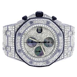 High Top Quality Moissanite On Factory Price DEF Lab Grown Diamond Iced Out Watch