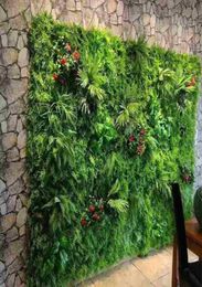 Artificial Plant Lawn Diy Background Wall Simulation Grass Leaf Wedding Home Decoration Green Whole Carpet Turf Office Decor C5195594