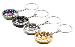 10PiecesLot 2021 New Creative High Quality Wheel Hub Rim Model Mans Keychain Car Key Chain Cool Gift8775501