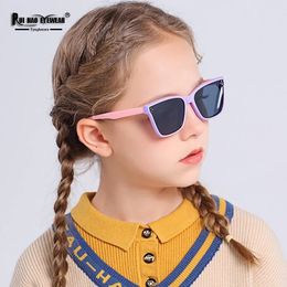 Menino menina óculos de sol polarizados infantil óculos de sol unissex retro copos 240417