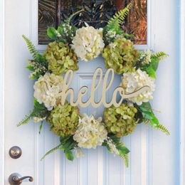 Decorative Flowers Hanging Door Wreath Ornamental Plastic Sign Bright Color Front Wedding Party Flower Home Decoration