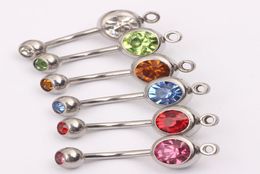 Body Jewelry stainless steeel Navel Ring Belly Button Ring Add You Own Charm Accessory8308632
