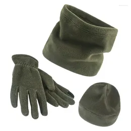 Cycling Gloves Winter Warm Set For Men Hat Scarf Three-Piece Kit Perfect Fit Accessory Skating Hiking Running