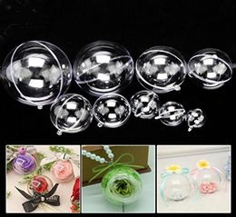 Sashes 24pcs DIY Bath Bomb Mold Christmas Clear Plastic Fillable Ball Ornament Wedding Party Decor Transparent Acrylic Candy Box9704015