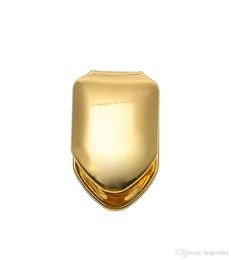 14K Gold Plated Single Tooth FANG Grill Cap Canine Teeth for Man Hip Hop Custom GRILLZ5492272