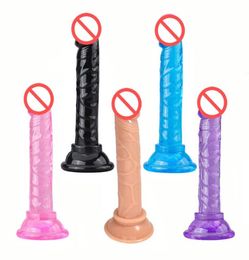 Female Fake Penis Manual Simulation Suction Cup Dildos Mini Small Crystal Women Masturbation Thrusting Device Cock Sexy Shop2998392